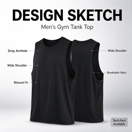 Custom Mens Gym Tank Top Manufacturer | Mens Crew Neck Workout Tank Tops Light Weight Sleeveless Muscle Cut Off Bodybuilding Gym Cotton Singlet OEM Supplier