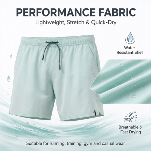 Custom Mens Sports Shorts Manufacturer | Moisture Wicking 100% Polyester 2 in 1 Gym Shorts Factory, Men Workout Shorts With Pocket