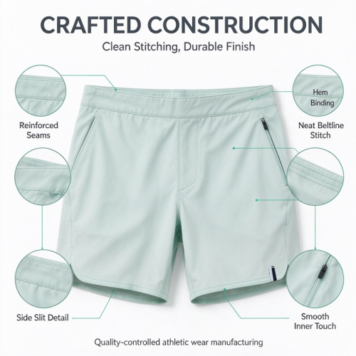Custom Mens Sports Shorts Manufacturer | Moisture Wicking 100% Polyester 2 in 1 Gym Shorts Factory, Men Workout Shorts With Pocket