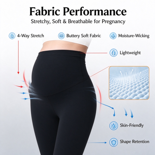 Custom Maternity Motherhood Leggings Manufacturer  | Women's Buttery Soft High Waistband Light Support Maternity Leggings Over The Belly Pregnancy Leggings Workout Activewear Yoga Pants OEM Factory