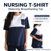 Custom Womens Nursing T Shirt Manufacturer | Bamboo Spandex Womens Breastfeeding Maternity Nursing T Shirt Factory