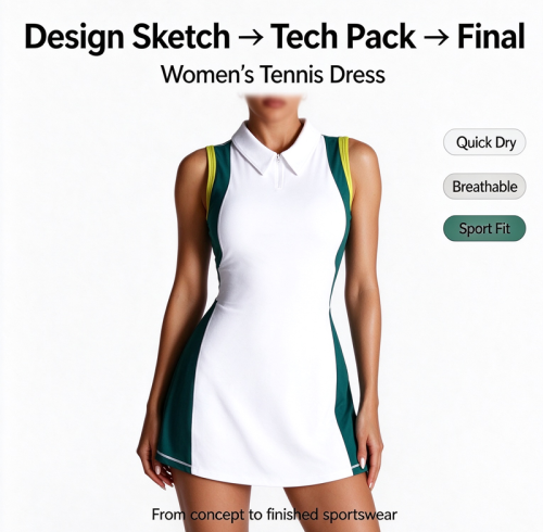 Custom Tennis Wear Dresses Manufacturer |  Gym Outdoor Sportswear Women Summer Wear Outfits