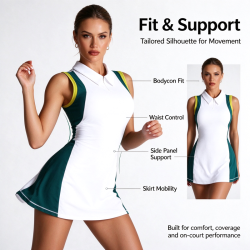 Custom Tennis Wear Dresses Manufacturer |  Gym Outdoor Sportswear Women Summer Wear Outfits