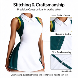 Custom Tennis Wear Dresses Manufacturer |  Gym Outdoor Sportswear Women Summer Wear Outfits