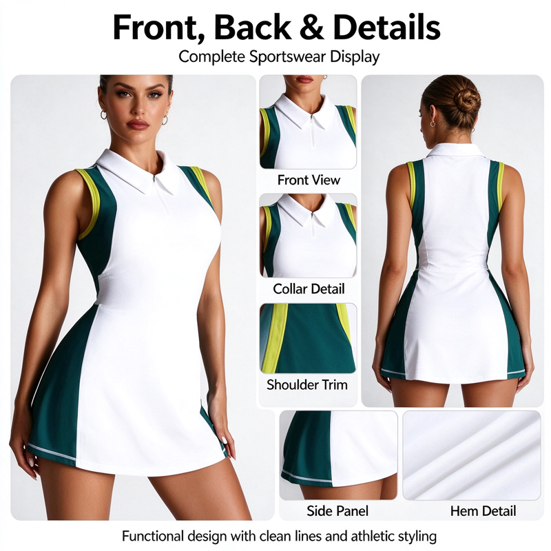 Custom Tennis Wear Dresses Details