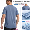 Custom Mens Dry Fit T Shirt Manufacturer | Men's Polyester Spandex Dry Fit Short Sleeve T-Shirt Crewneck Nylon Spandex Lightweight Tee Shirts for Men Workout Athletic Casual
