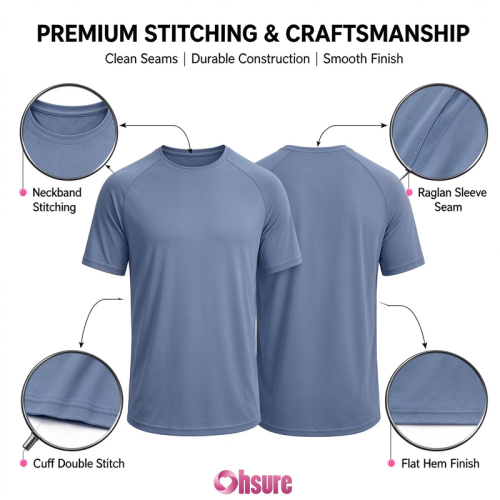 Custom Mens Dry Fit T Shirt Manufacturer | Men's Polyester Spandex Dry Fit Short Sleeve T-Shirt Crewneck Nylon Spandex Lightweight Tee Shirts for Men Workout Athletic Casual