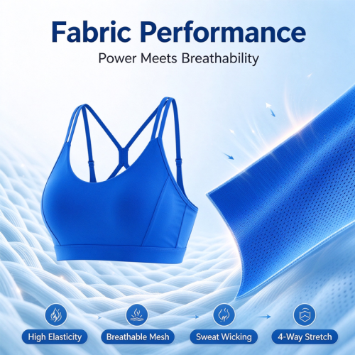 Ohsure Custom Strappy Back Sports Bra | High Stretch Breathable Workout Yoga Bra, OEM ODM Women Activewear Wholesale