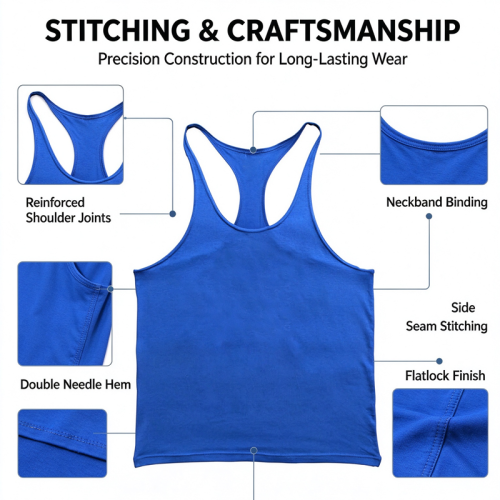 Ohsure Wholesale Men Y-Back Stringer Gym Tank Top | Custom OEM ODM Workout Sleeveless Muscle Tank for Bodybuilding
