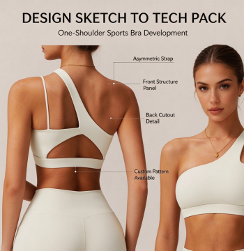 Ohsure Custom Asymmetrical Cutout Sports Bra | OEM ODM One Shoulder Yoga Bra For Women, High Support Workout Activewear