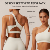 Ohsure Custom Asymmetrical Cutout Sports Bra | OEM ODM One Shoulder Yoga Bra For Women, High Support Workout Activewear
