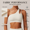 Ohsure Custom Asymmetrical Cutout Sports Bra | OEM ODM One Shoulder Yoga Bra For Women, High Support Workout Activewear