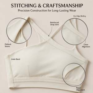 Ohsure Custom Asymmetrical Cutout Sports Bra | OEM ODM One Shoulder Yoga Bra For Women, High Support Workout Activewear