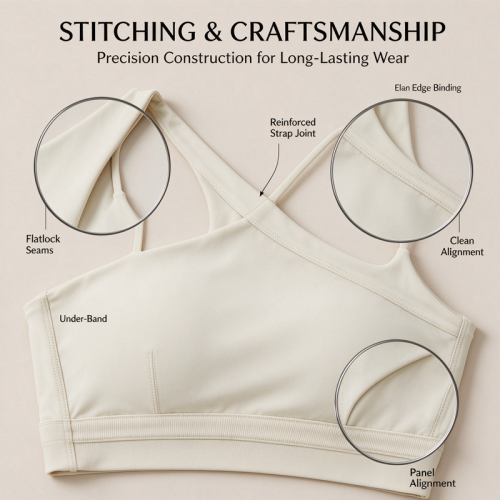 Ohsure Custom Asymmetrical Cutout Sports Bra | OEM ODM One Shoulder Yoga Bra For Women, High Support Workout Activewear