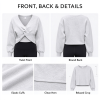 Custom Women's Cropped Sweatshirt Manufacturer | Oversized Drop Shoulder Contrast Stitching Pullover OEM & Private Label