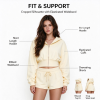Custom Women's Cropped Zip-Up Hoodie and Shorts Set | OEM Private Label Manufacturer