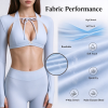 Custom Women's Long Sleeve Shrug & Bralette Set – OEM Private Label Activewear Manufacturer