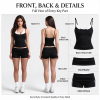 Custom Women's Spaghetti Strap Tank Top & High Waist Shorts Set | OEM Activewear Manufacturer
