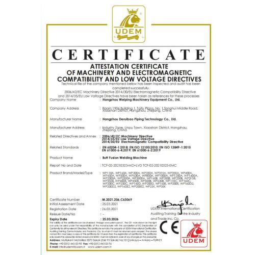 CE for Butt Fusion Welding Machine