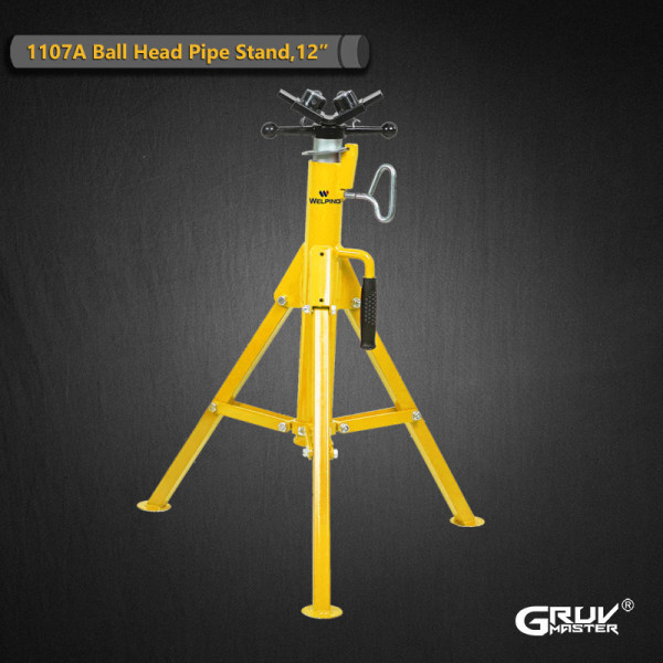 High Profile V-Head Roller Pipe Jack Stand 1107A