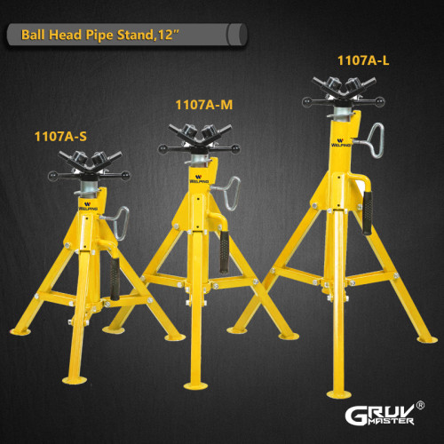 Gato hidráulico con cabezal en V y altura ajustable para tubos de 12 pulgadas como máximo 1107A-S/M/L