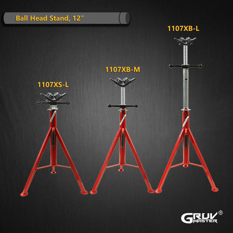 Premium Double-Roller Head Pipe Support 12inch 1107XB