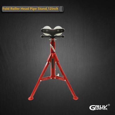Durable and versatile support tool fold roller head pipe stand 1109-B