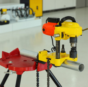 HC-2X 4 Inch Steel Pipe Hole Cutting Machine Tube Driller
