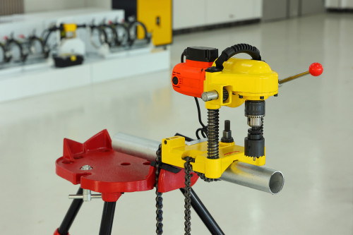 HC-2X 4 Inch Steel Pipe Hole Cutting Machine Tube Driller
