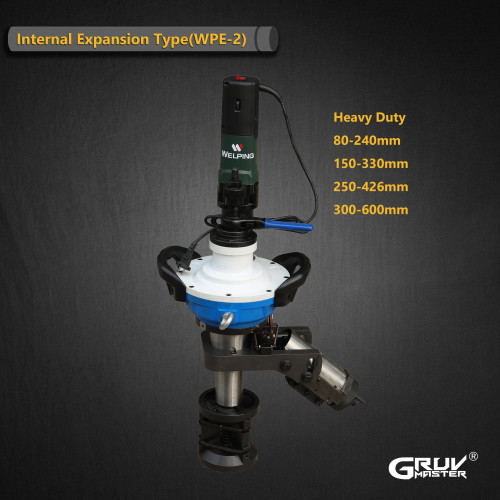 80-600 mm Heavy Duty Electric ID Mounted Pipe Beveling Machine 1.6KW Cold Cutting Beveling Tool (WPE-2)