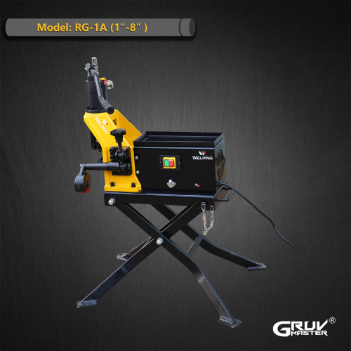 Hydraulic Electric Roll Grooving Machine with Foldable Legs for 1 Inch to 8 Inch Steel Pipes (RG-1A)
