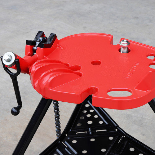 VH401 Tri-Stand Chain Vise Pipe Stand for Pipe Threading Cutting and Fabrication 1/8"–6"
