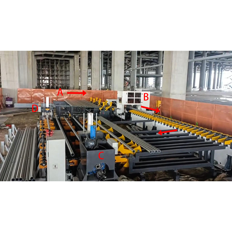 Automatic Steel Pipe Laser Cutting & Double-End Grooving Line