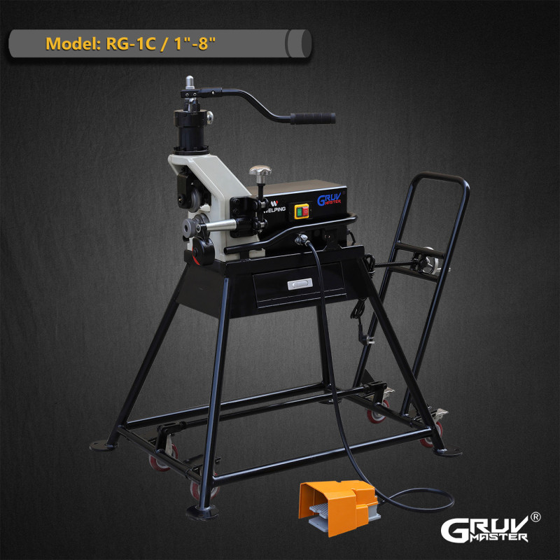 Electric Hydraulic Roll Grooving Machine for 1″–8″ Steel Pipes with Mobile Stand(RG-1C)
