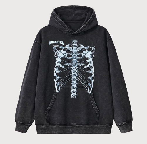 Custom Heavyweight Acid Wash Hoodie| Men Streetwear Oversized Printing Hoodie Manufacturer