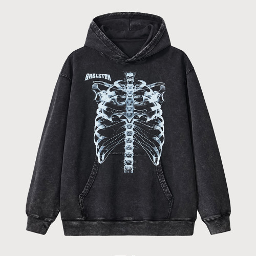 Benutzerdefinierter schwerer Acid Wash Hoodie | Hersteller von übergroßen Streetwear-Hoodies für Herren