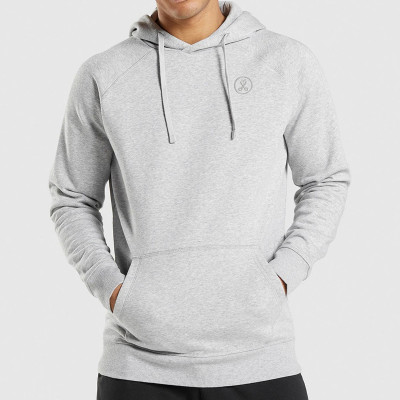 Custom Solid Color Casual Pullover Sweatshirt Embroidery Logo Hoodie Men Manufacturer