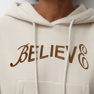 Custom Women Crop Top Sweatshirts Embroidery Cropped Hoodie Manufacturer