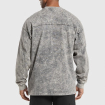 Custom Manufacturer Embroidery Logo Men Vintage Acid Wash Crew Neck T-shirt