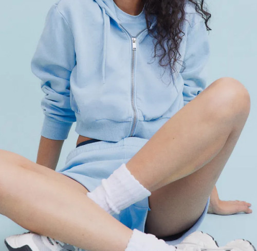 Custom Cropped Zip Hoodies 2 Piece Sets Women Sweatpants And Hoodie Set