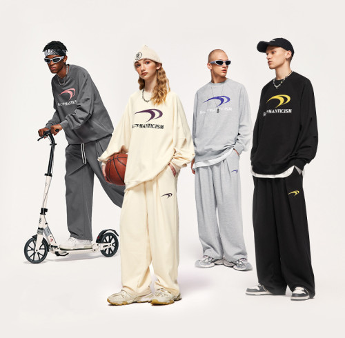 Custom Twill Sweatshirt Suit Casual Sports Home Couple Tracksuits Manufacturer