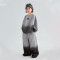 Custom 100% Cotton Gradient Tracksuit: Loose Unisex Kids & Parent-Child Two-Piece Set