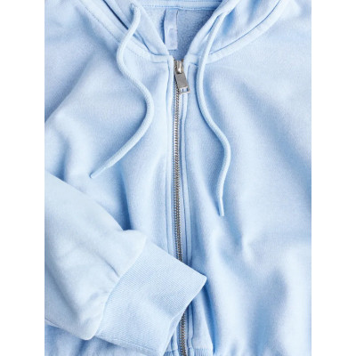 Custom Cropped Zip Hoodie Set | 2 Piece, Women's, Sweatpants | Casual Wear | OEM/ODM