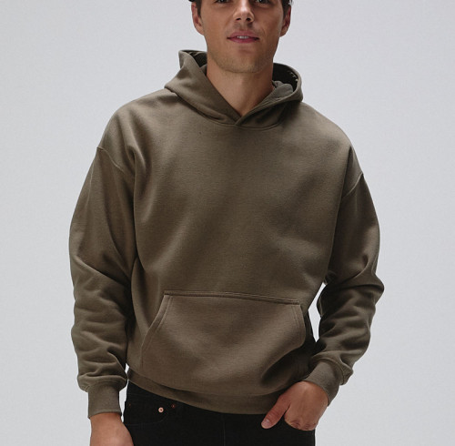 Custom Embroidery Print Hoodie for Men - 100% Cotton Comfortable Casual Sports Sweatshirt with Hood, OEM & ODM Services Available for Global Brands and Importers