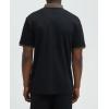 Men's Contrast Tipped Polo Shirt with Chest Pocket, Black Piqué Khaki Trim, Short Sleeve Classic Fit