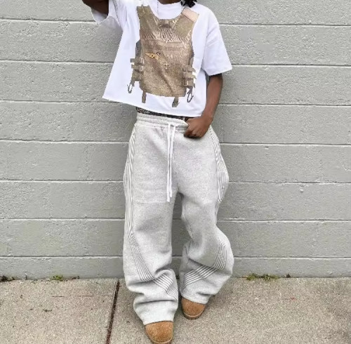 ARTISAN OEM Men's Streetwear Style Sweatpants - Customizable Side Stripe Design, Elastic Waist Mid-Calf Trousers for Brands and Retailers | OEM & ODM Services Available