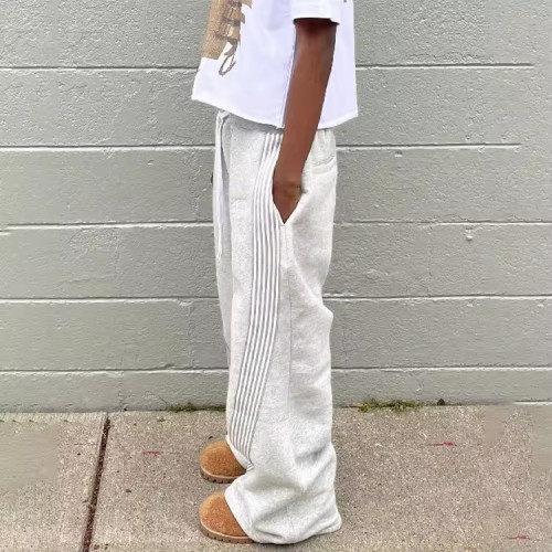 ARTISAN OEM Men's Streetwear Style Sweatpants - Customizable Side Stripe Design, Elastic Waist Mid-Calf Trousers for Brands and Retailers | OEM & ODM Services Available