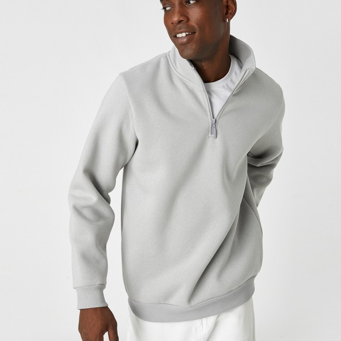 Custom Oversize Heavyweight Hoodie - 1/4 Zip Pullover, 100% Cotton Plain Turtleneck Unisex Sweatshirt | OEM & ODM Manufacturer for Brands