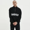 Custom Knit Retro Half Zip Hoodie – Heavyweight Loose Fit Men’s Streetwear | OEM & ODM Manufacturer for Brands
