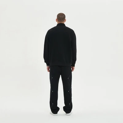 Custom Knit Retro Half Zip Hoodie – Heavyweight Loose Fit Men’s Streetwear | OEM & ODM Manufacturer for Brands